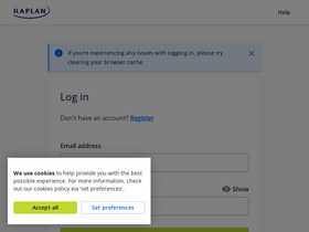 'mykaplan.co.uk' screenshot