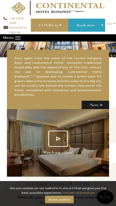 continentalhotelbudapest.com