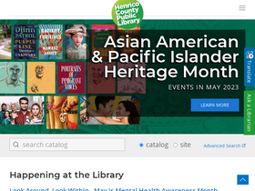 'henricolibrary.org' screenshot