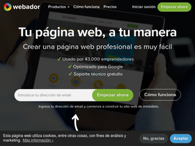 'webador.es' screenshot