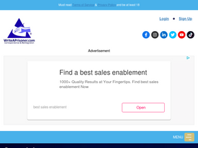 'writeaprisoner.com' screenshot