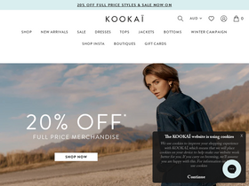 'kookai.com.au' screenshot