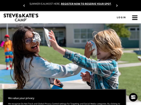 'steveandkatescamp.com' screenshot