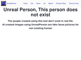 'unrealperson.com' screenshot