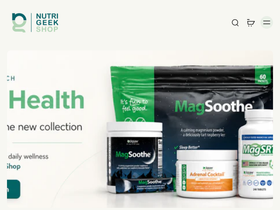 Nutrigeek homepage screenshot