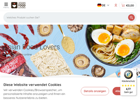 'asianfoodlovers.de' screenshot