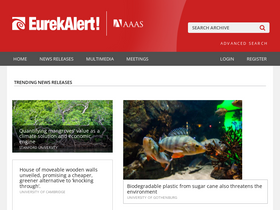 'eurekalert.org' screenshot