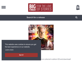 'bigfinish.com' screenshot