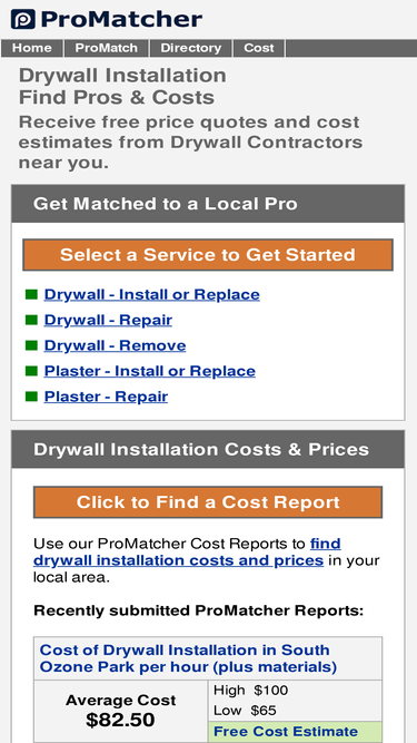 drywall.promatcher.com