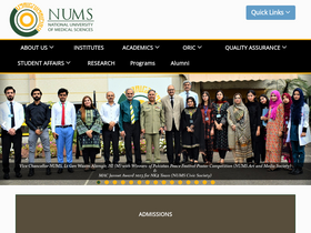 'numspak.edu.pk' screenshot
