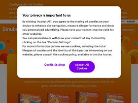 'sinuberase.com.mx' screenshot