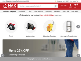 'maxwarehouse.com' screenshot