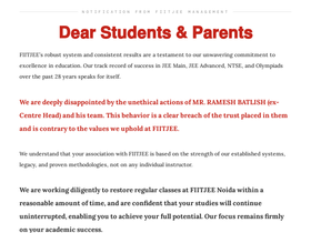 'fiitjeenoida.com' screenshot