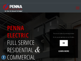 'pennaelectric.com' screenshot