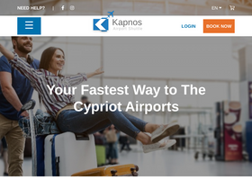 'kapnosairportshuttle.com' screenshot