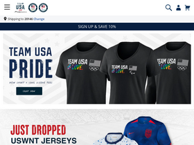 'teamusashop.com' screenshot