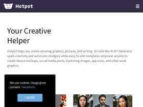 'hotpot.ai' screenshot