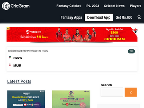 'cricgram.com' screenshot