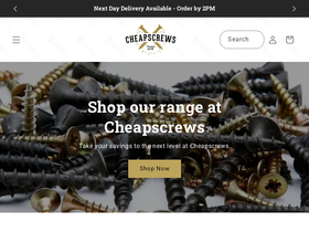 Cheapscrews homepage screenshot