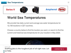 'seatemperatures.net' screenshot