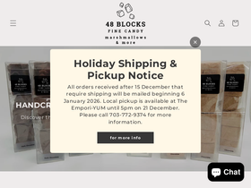48blocksfinecandy.com homepage screenshot