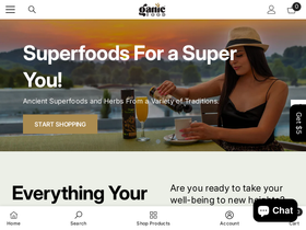 ganicfood.com homepage screenshot