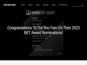 'rocnation.com' screenshot
