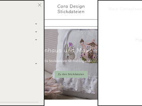Cora Design Stickdateien homepage screenshot