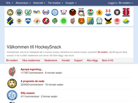 'hockeysnack.com' screenshot