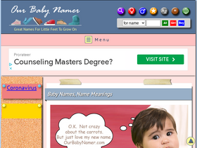 'ourbabynamer.com' screenshot