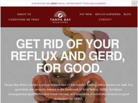 'tampabayrefluxcenter.com' screenshot