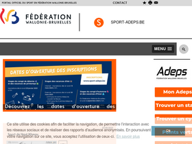 'sport-adeps.be' screenshot
