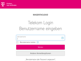 'magentacloud.de' screenshot