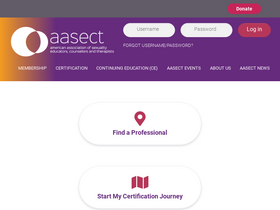 'aasect.org' screenshot