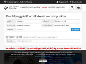 'alkatreszfordpetranyi.hu' screenshot