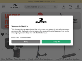 'skatepro.no' screenshot