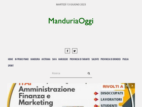 'manduriaoggi.it' screenshot