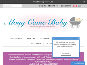 alongcamebaby.ca homepage screenshot