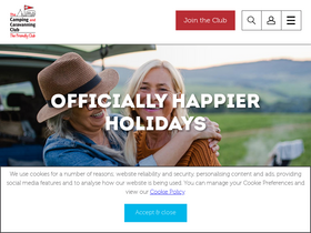 'campingandcaravanningclub.co.uk' screenshot