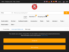 'super-hobby.co.uk' screenshot