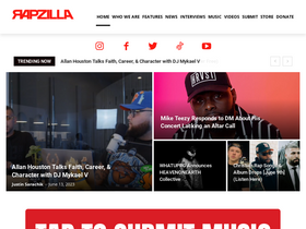 'rapzilla.com' screenshot