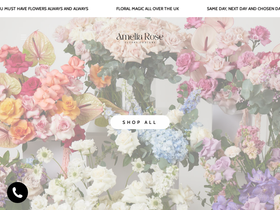 Amelia Rose Floral Couture website screenshot