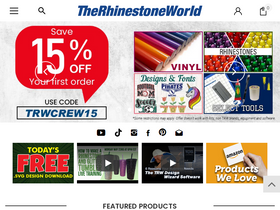 'therhinestoneworld.com' screenshot