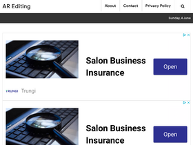 'ar-editing.com' screenshot