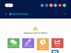 'gctcportal.in' screenshot