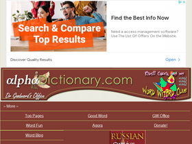 'alphadictionary.com' screenshot