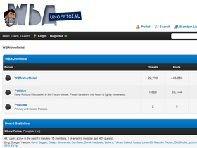 'wbaunofficial.org.uk' screenshot
