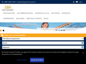 'hoteli-bernardin.si' screenshot