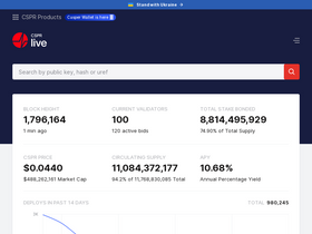 'cspr.live' screenshot