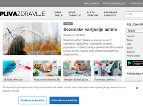 'plivazdravlje.hr' screenshot